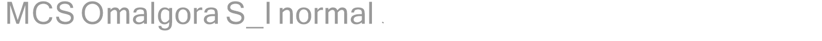 MCS Omalgora S_I normal. font preview
